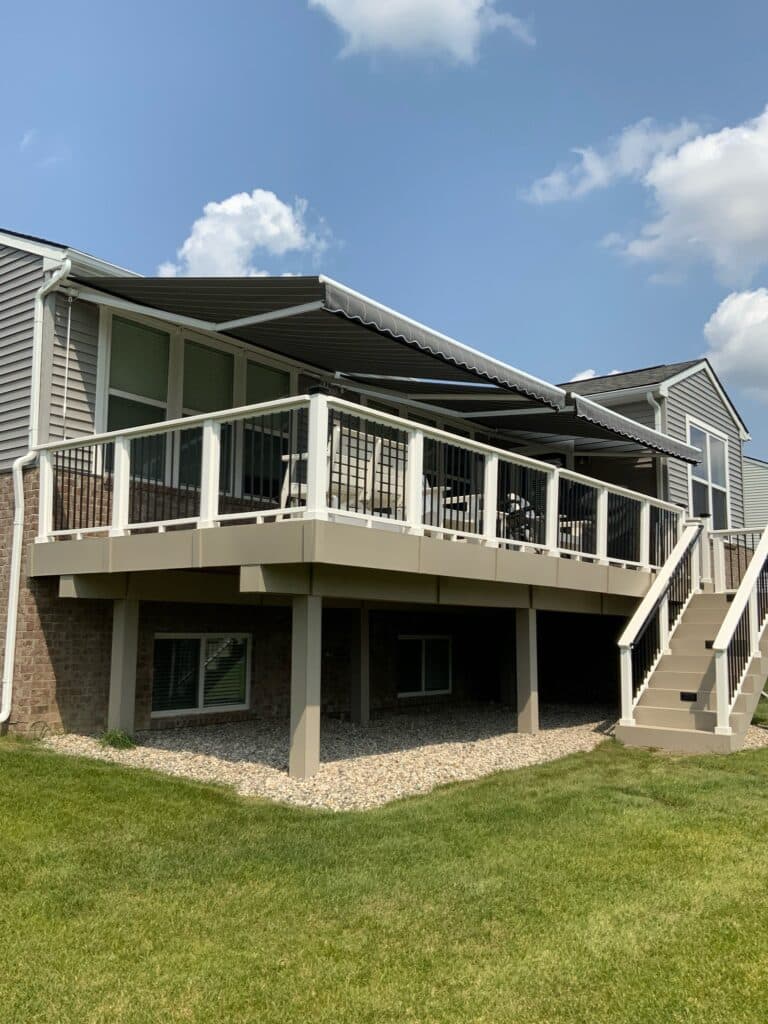 Modern Awning Over Deck