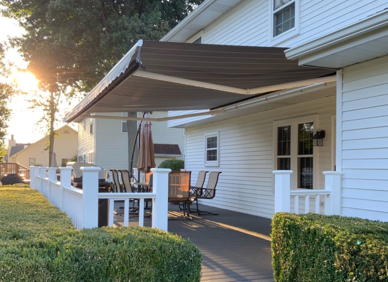 Wooden awnings store for patio