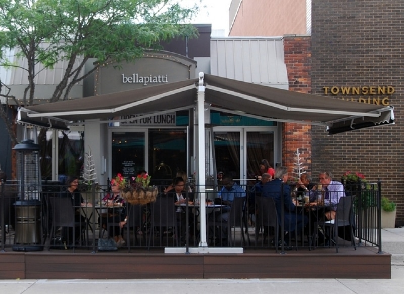 Double Sided Outdoor Seating Awnings