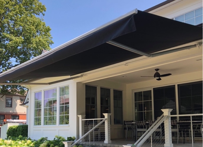 Residential awning over back patio