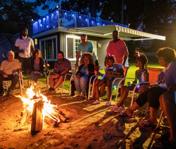 big parties under an awning
