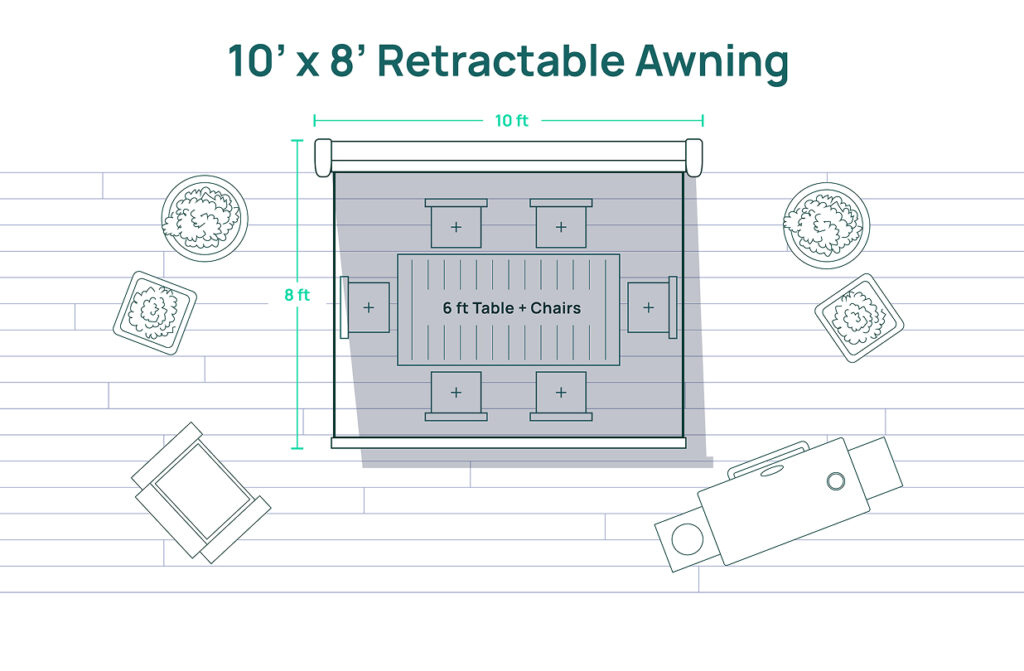 8'x10' porch awning