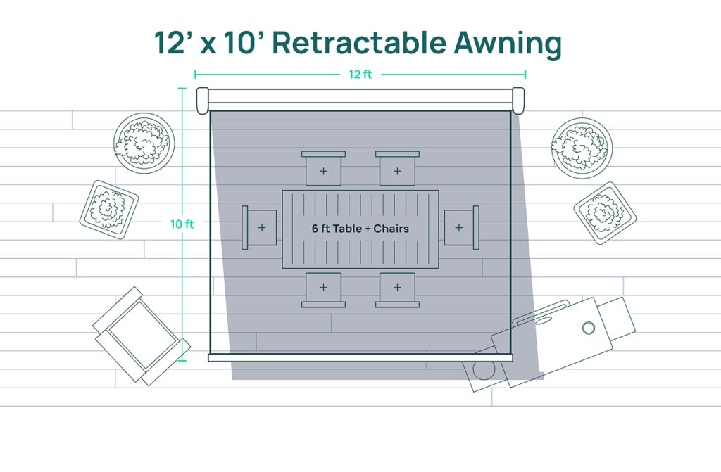 12'x10' porch awning