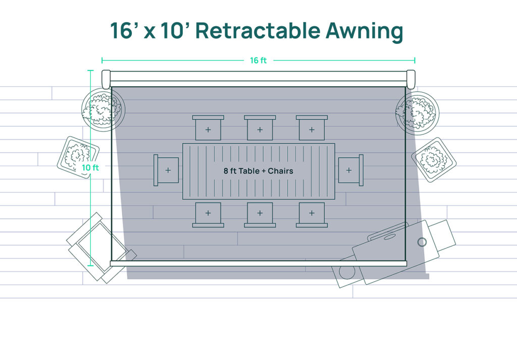 16'x10' porch awning