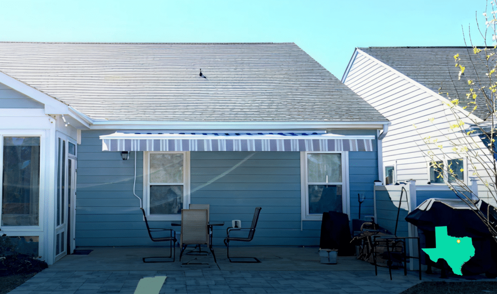 Awning on home in Arlington TX