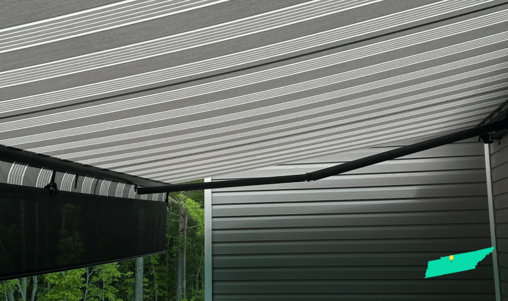 Awning on home in Clarksville TN