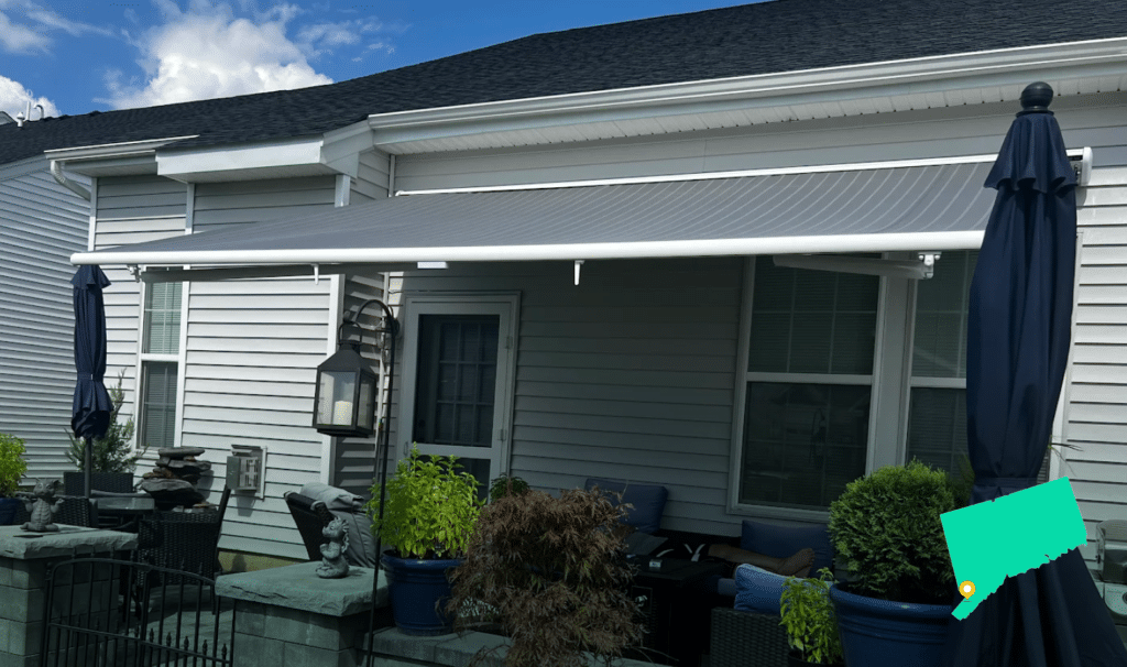 Awning on home in Danbury CT