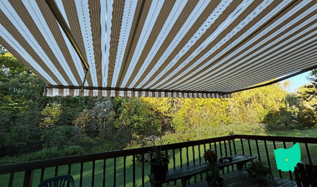 Awning on home in Dayton OH