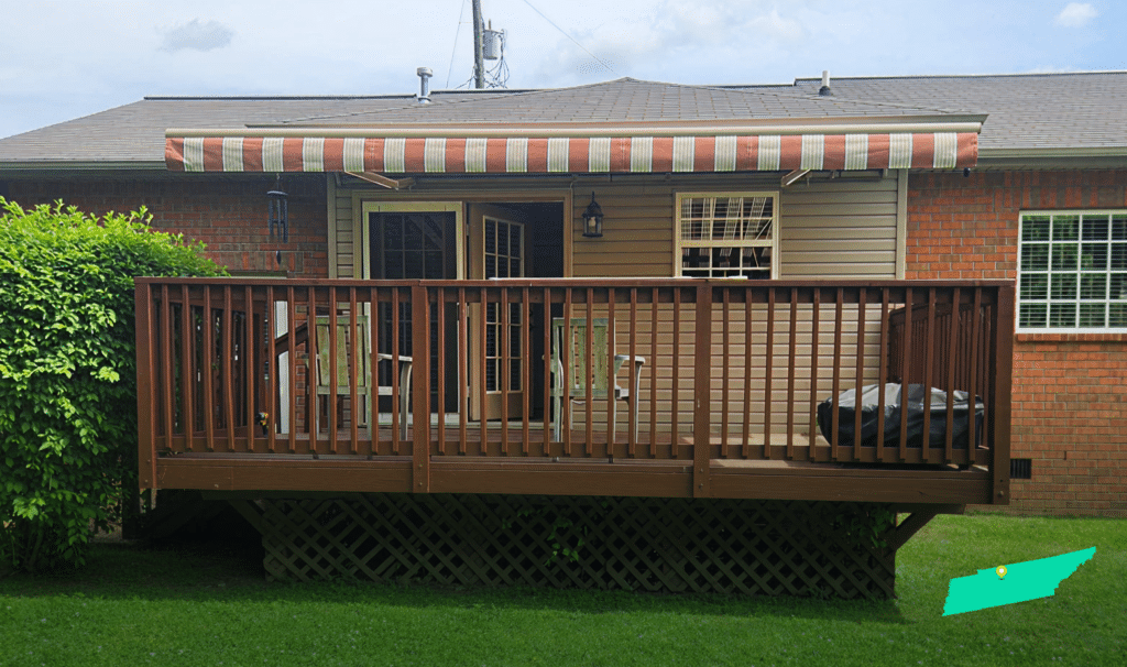 Awning on home in Hendersonville TN
