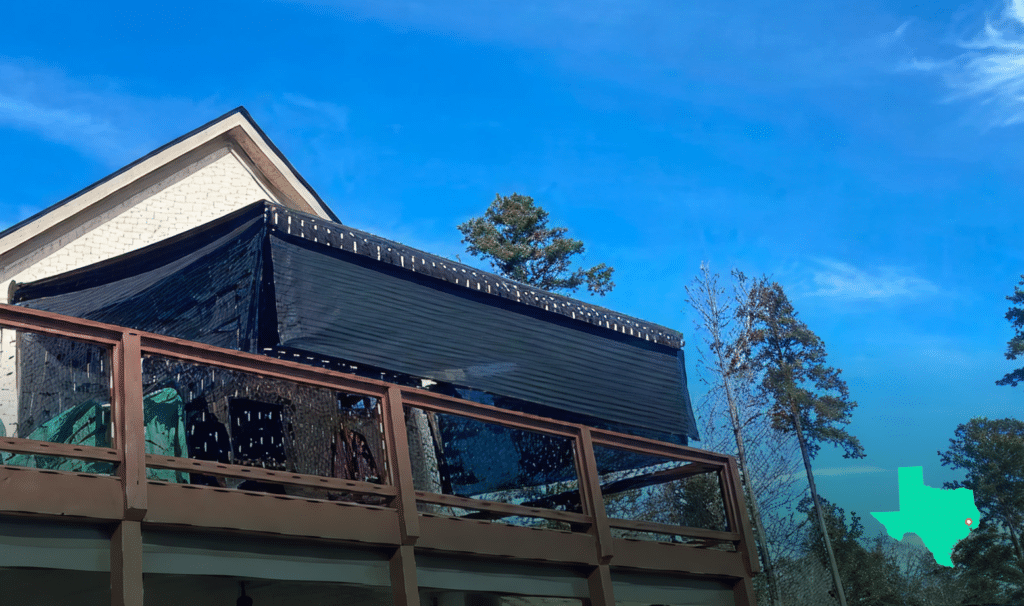 Awning on home in Katy TX