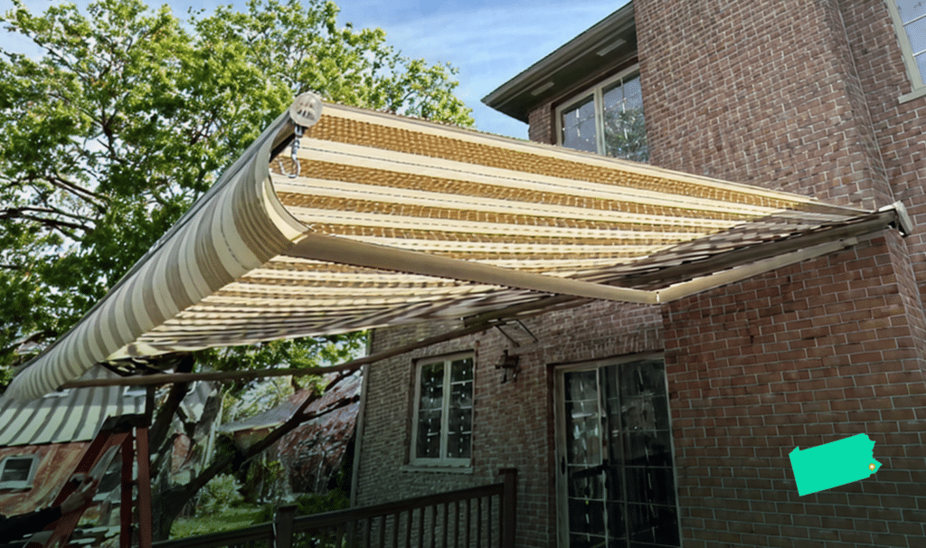 Awning on home in King of Prussia PA