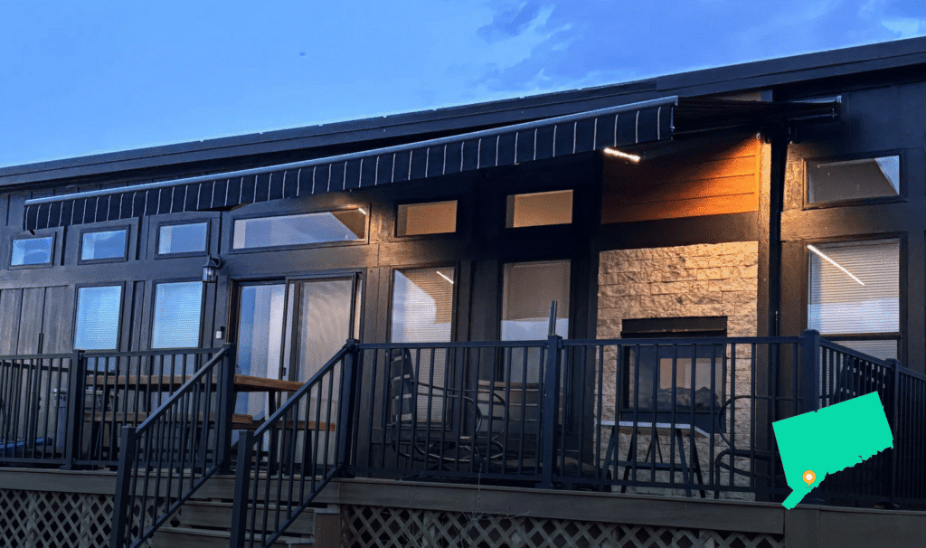 Awning on home in New Haven CT