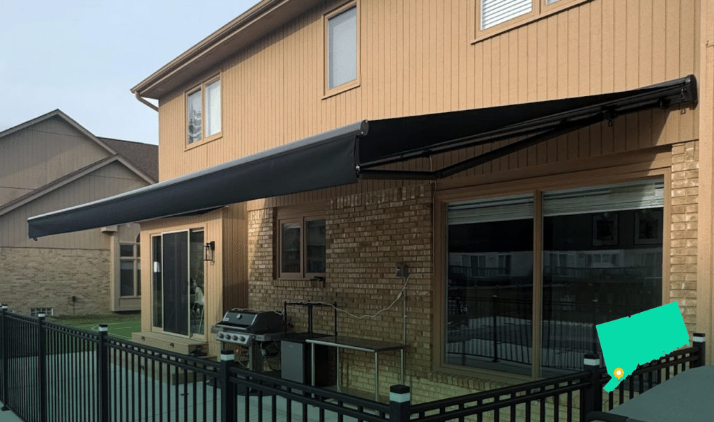 Awning on home in Norwalk CT