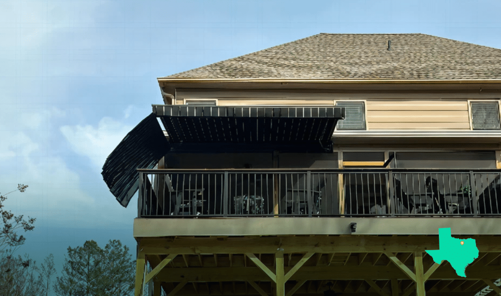 Awning on home in Plano TX
