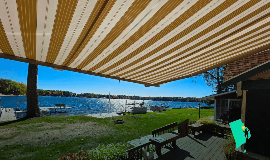 Awning on home in Warwick RI