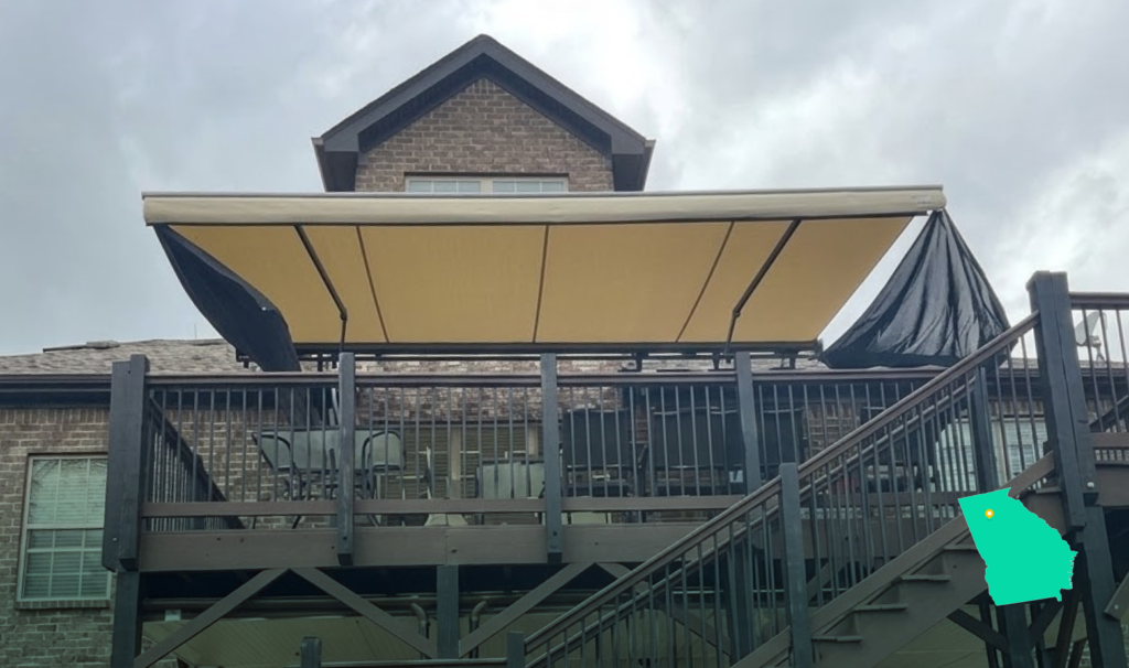 Awning on home in Alpharetta GA