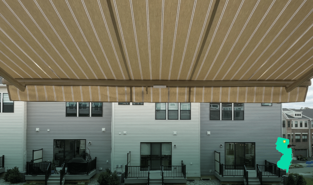 Awning on home in Bridgewater NJ
