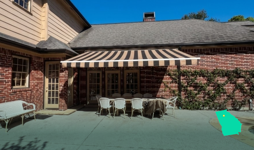 Awning on home in Decatur GA
