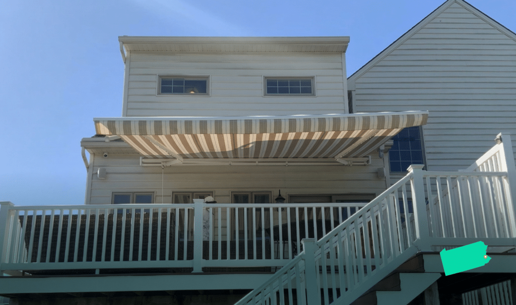 Awning on home in Doylestown PA