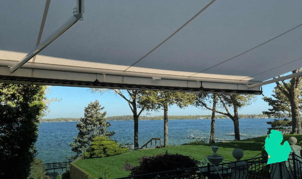 Awning on home in Holland MI