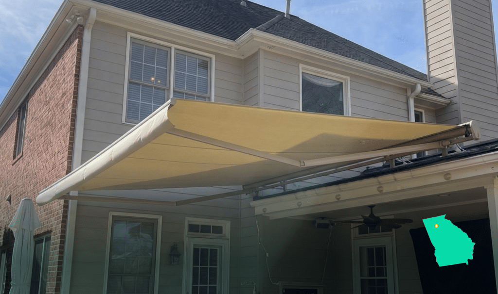 Awning on home in Johns Creek GA