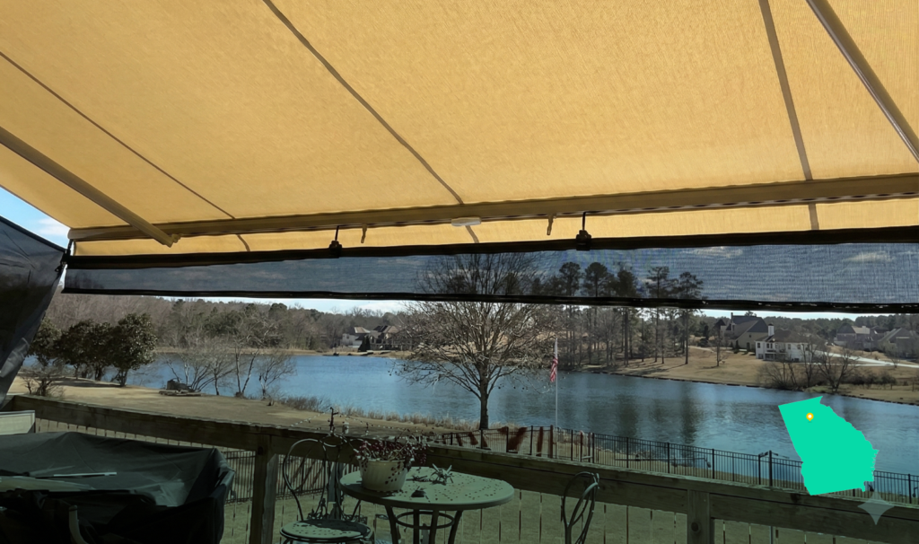 Awning on home in Lawrenceville GA
