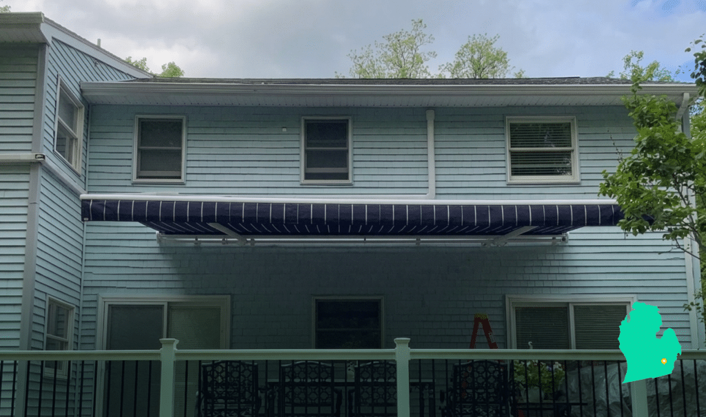 Awning on home in Livingston County MI
