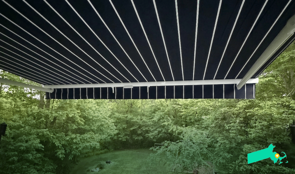 Awning on home in New Bedfort MA