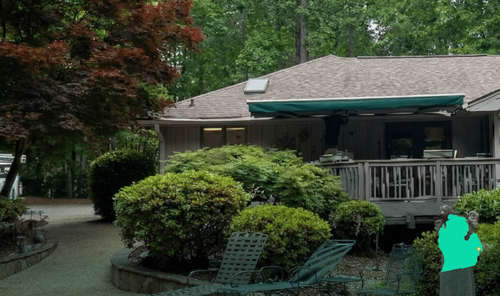 Awning on home in Port Huron MI