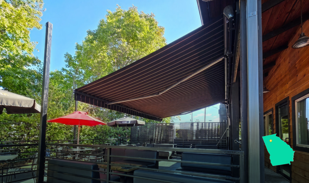 Awning on home in Roswell GA