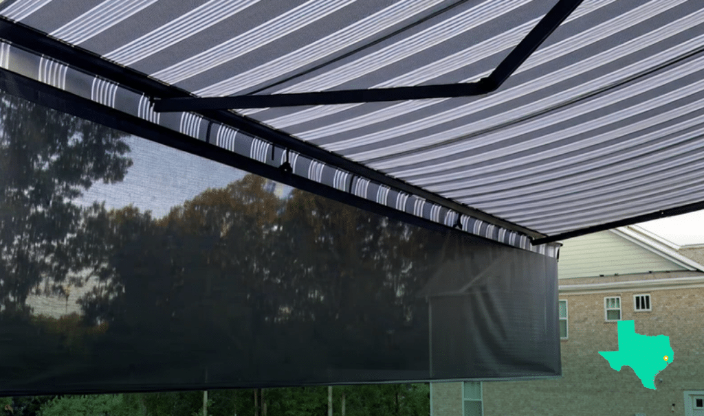 Awning on home in Sugarland TX