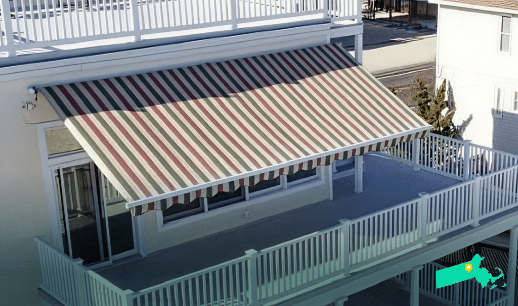 Awning on home in Worcester MA