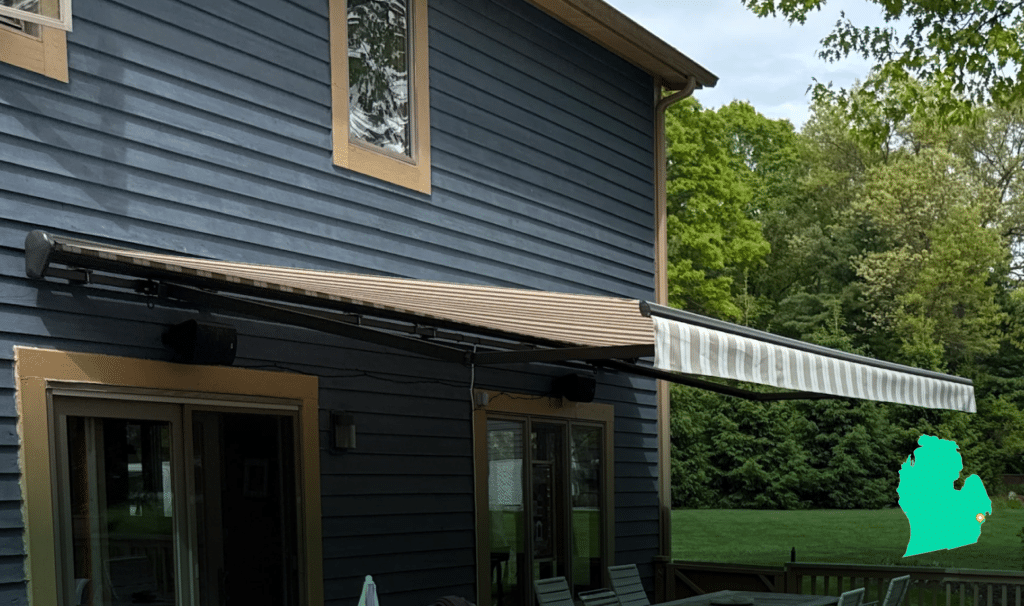 Awning on home in Dearborn MI