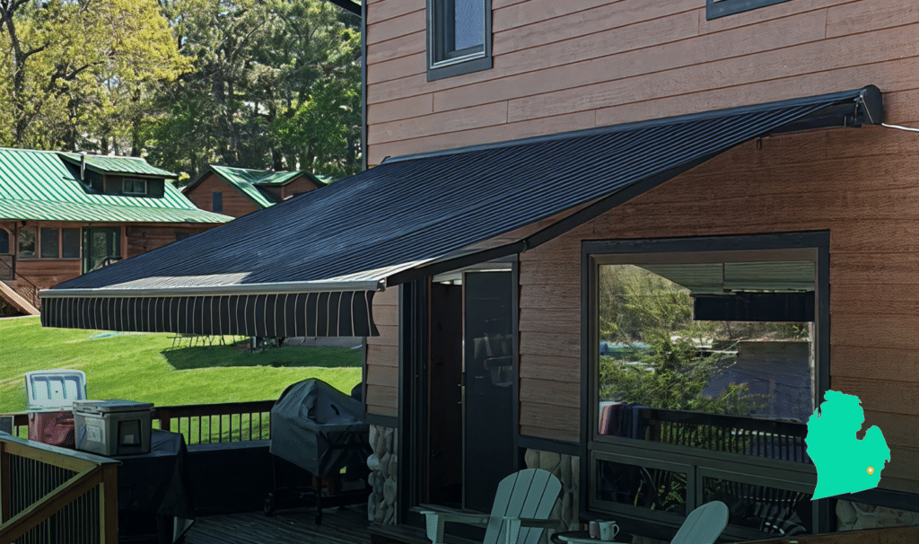 Awning on home in Livonia MI
