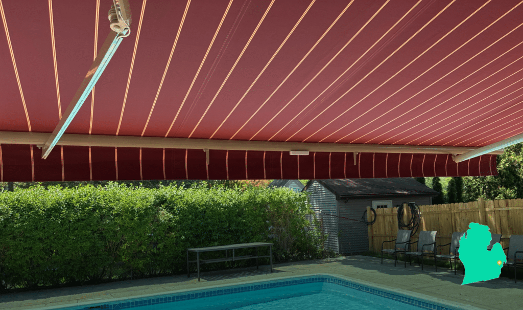 Awning on home in Rochester Hills MI