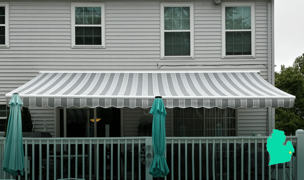 Awning on home in Sterling Heights MI