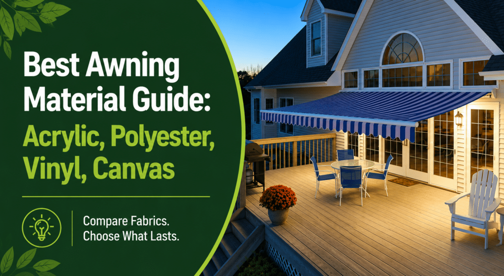 best awning material guide for outdoor use