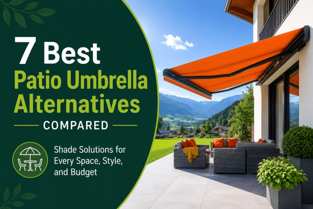 best patio umbrella alternatives for outdoor shade